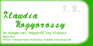 klaudia mogyorossy business card